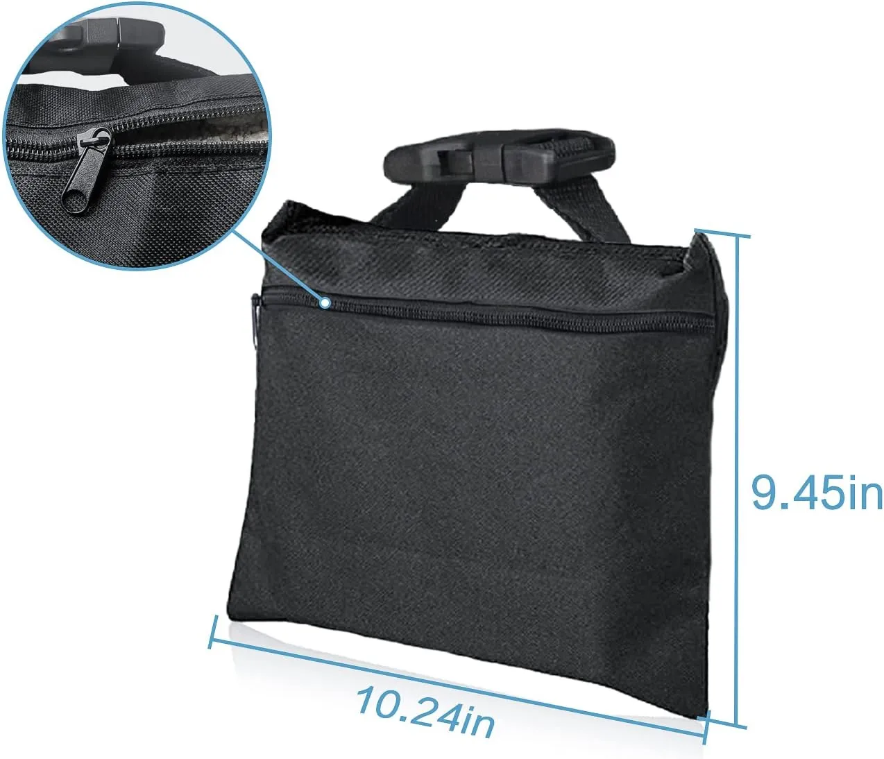 6 Packs Sand Bags - Heavy Duty SandBags for Backdrop Stand, SandBag for Weight, Weight Sand Bags with Zipper and Buckle Straps for Support Light Stand