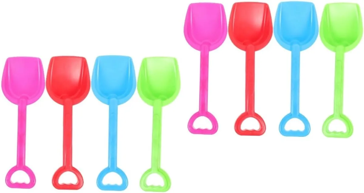 8pcs Lightweight Sand Shovels for Boys and Girls Colorful Beach Digging Toys Tools for and Sandbox Activities