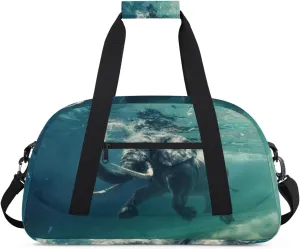 Abstract Elephant Gym Duffel Bag for Men Women Graffiti Pattern Sports Tote Bag with Adjustable Shoulder Strap for Dance Gymnastics Traveling Outdoor Camping Overnight Stay