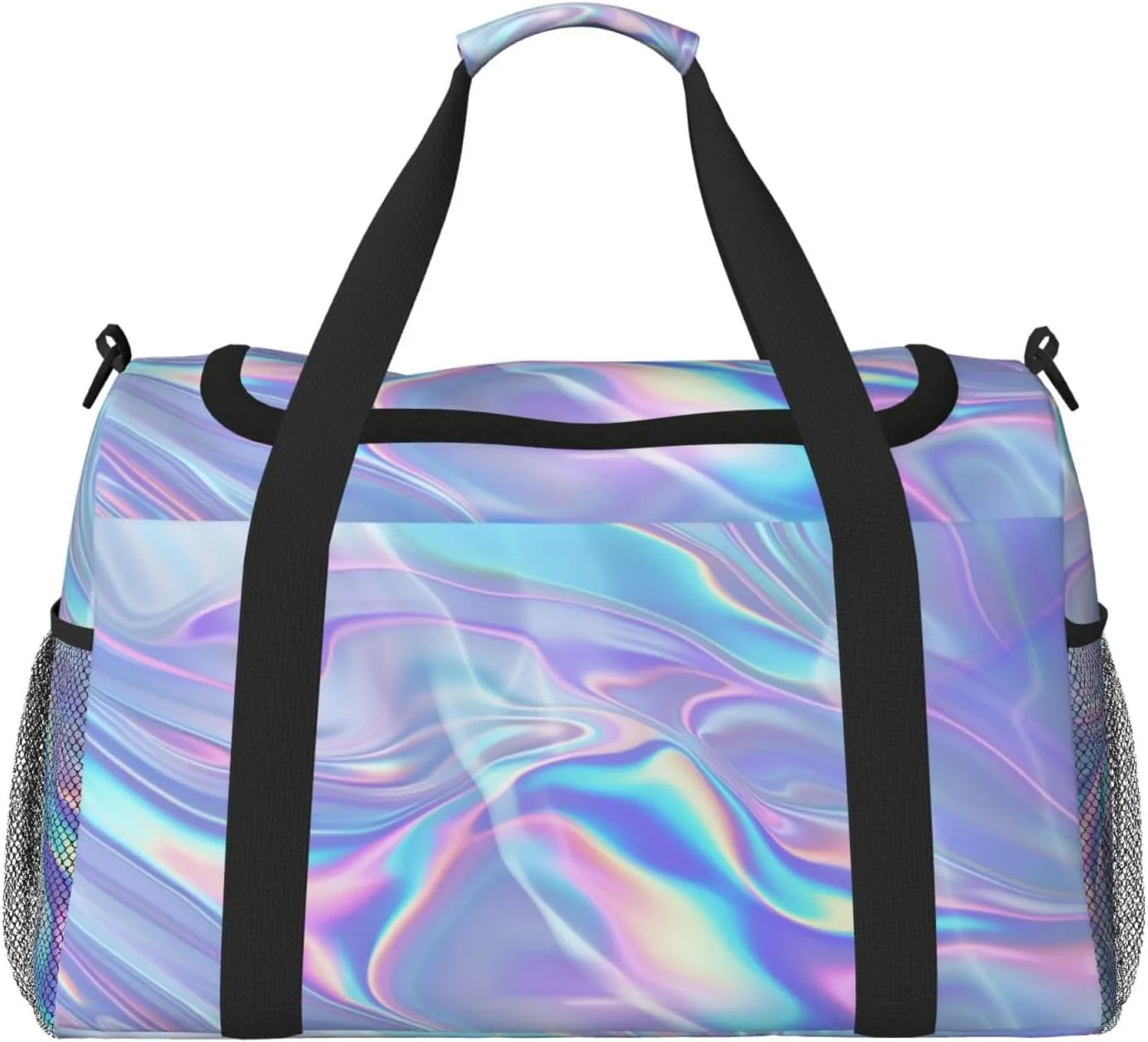 Abstract Flowing Liquid Duffle Bag Foldable Travel Tote Bag Carry On Large Weekender Overnight Bags Waterproof Gym Bag For Women Men
