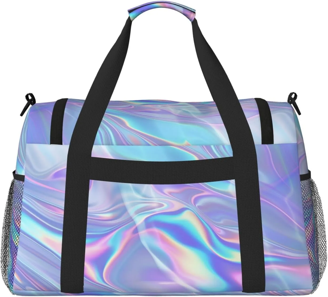 Abstract Flowing Liquid Duffle Bag Foldable Travel Tote Bag Carry On Large Weekender Overnight Bags Waterproof Gym Bag For Women Men