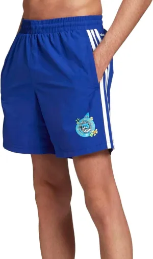 adidas Men's Graphic Stoked Fish Swim Shorts, Bold Blue