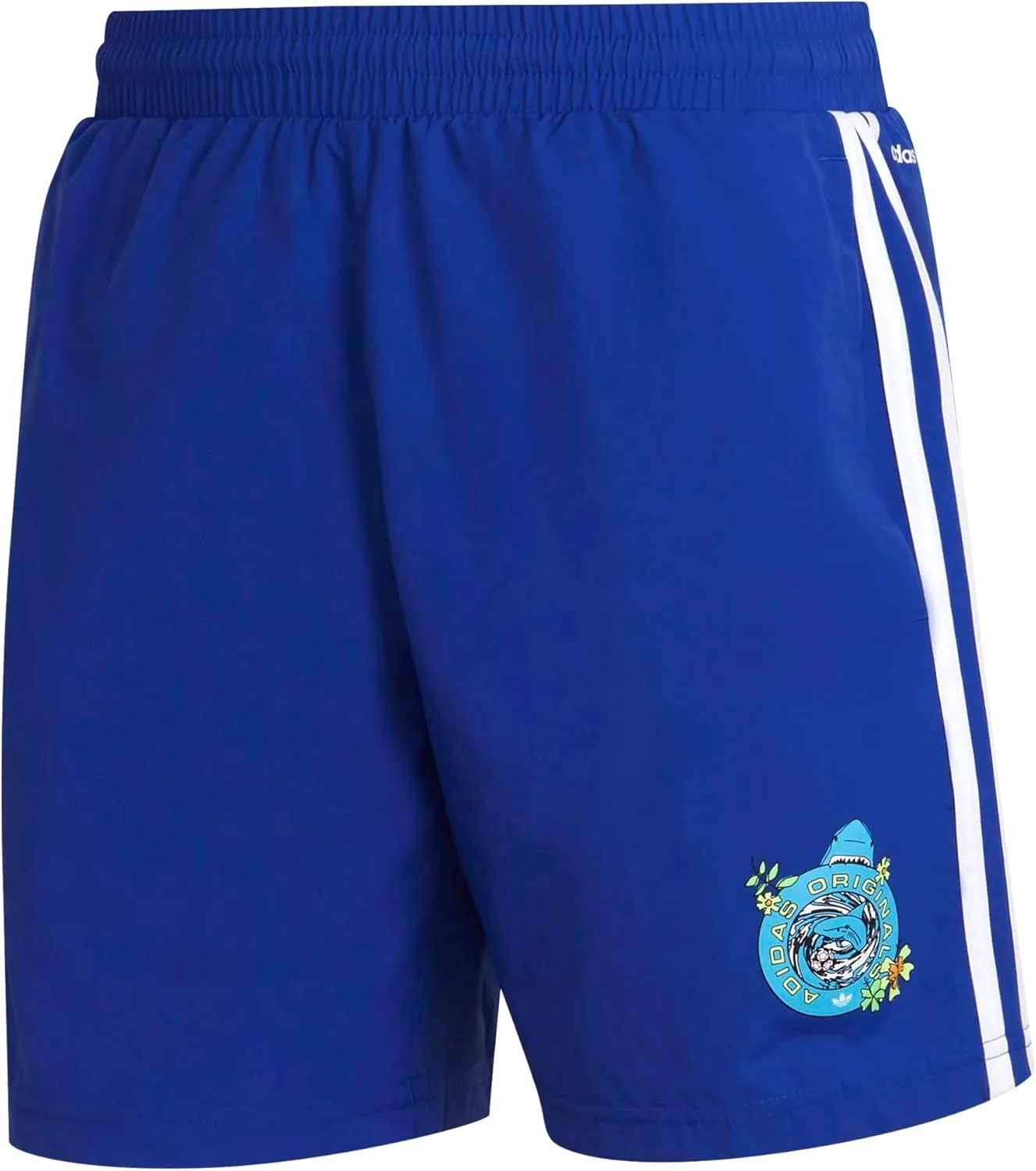adidas Men's Graphic Stoked Fish Swim Shorts, Bold Blue