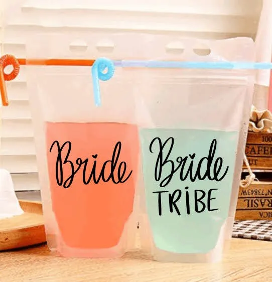 Adult Drink Pouch Bride Tribe Bridal Party