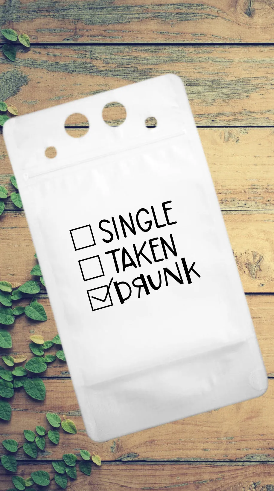Adult Drink Pouch Single Taken Drunk