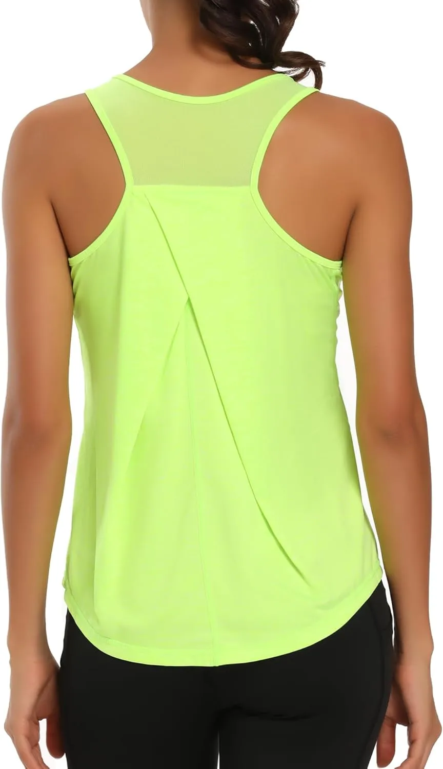 Aeuui 5 Pack Womens Workout Tops Mesh Racerback Tank Tops Sleeveless Athletic Gym Yoga Shirts