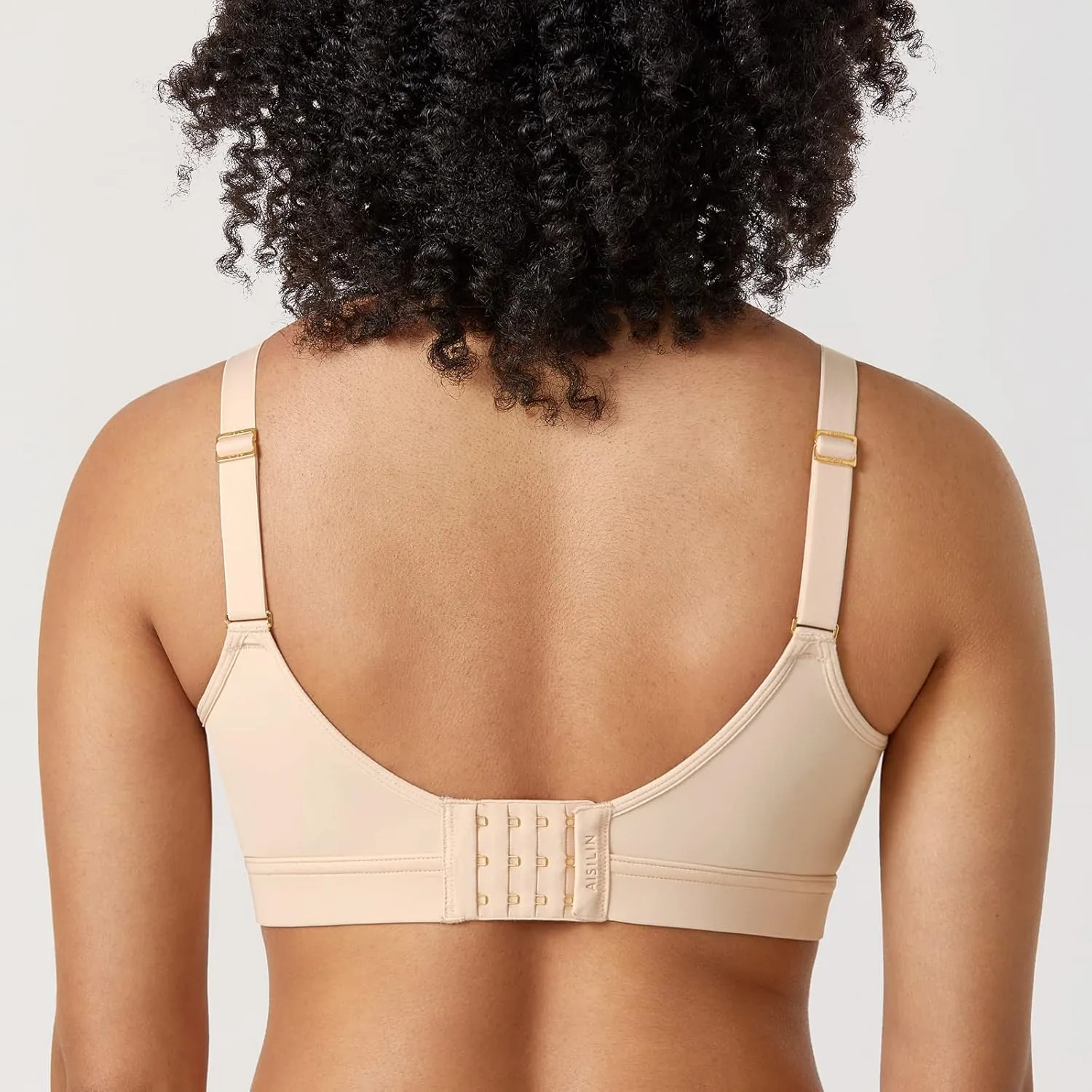 AISILIN Women's Plus Size Wireless Bra Support Comfort Full Coverage Unlined No Underwire Smooth