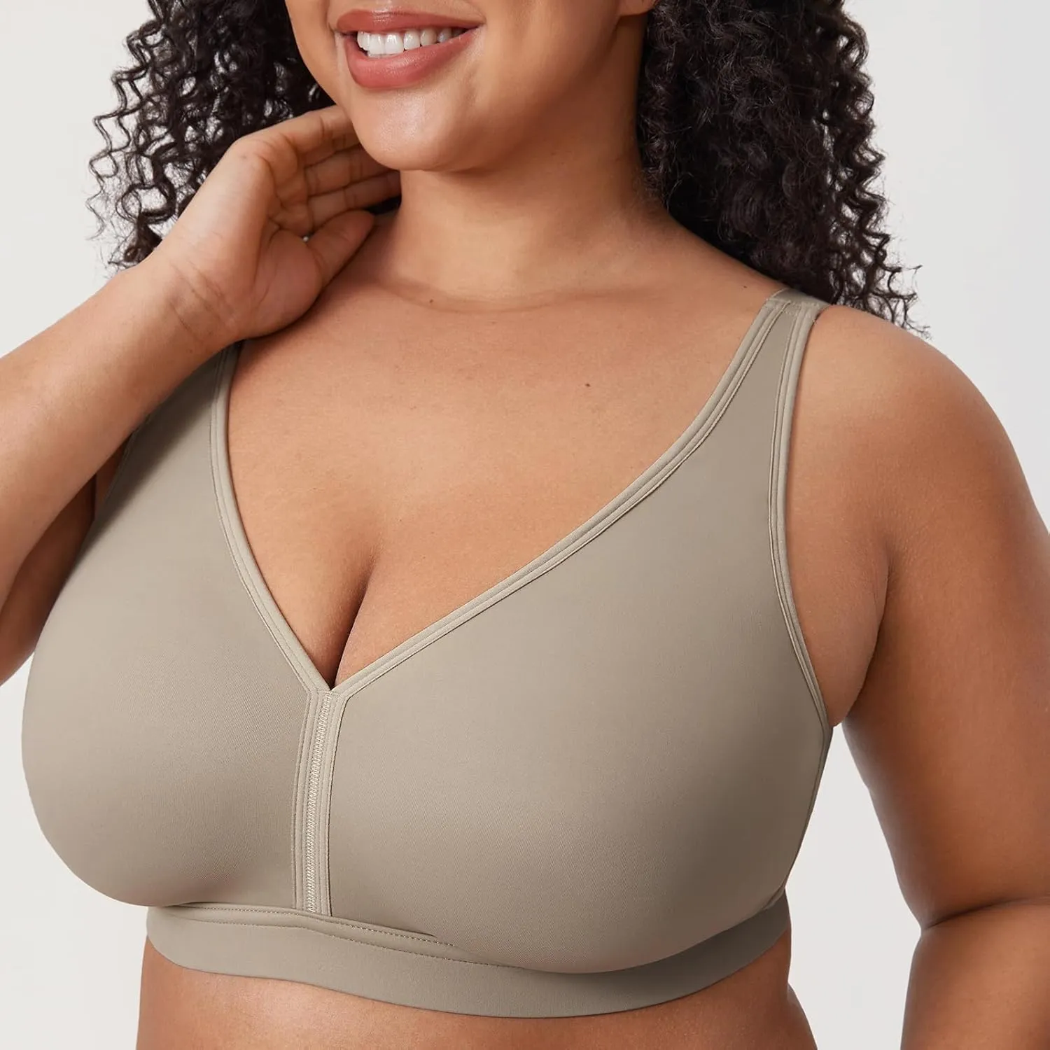 AISILIN Women's Plus Size Wireless Bra Support Comfort Full Coverage Unlined No Underwire Smooth