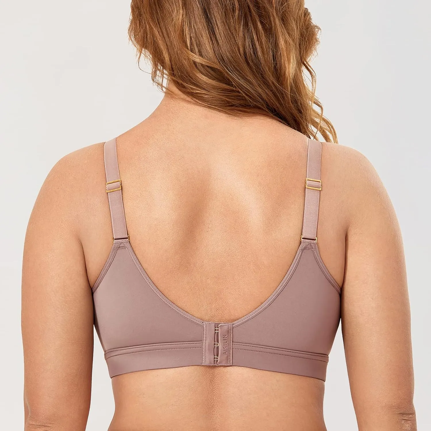 AISILIN Women's Plus Size Wireless Bra Support Comfort Full Coverage Unlined No Underwire Smooth