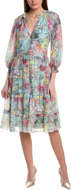 alice   olivia Layla Tiered Midi Dress
