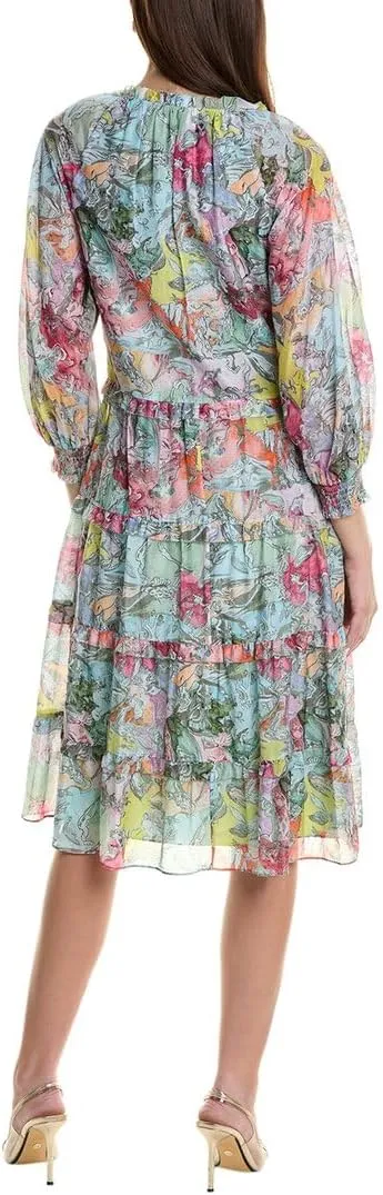 alice   olivia Layla Tiered Midi Dress