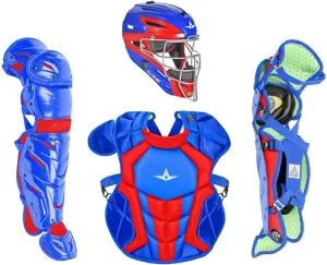 All-Star Catcher’s Gear Kit – Includes Helmet, Chest Protector & Leg Guards – Lightweight, Durable Baseball Protective Set, Meets NOCSAE