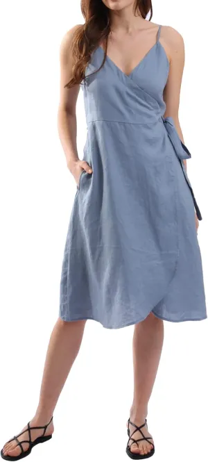 Amazhiyu Women's 100% Linen Sleeveless Spaghetti Strap Midi Dresses Summer