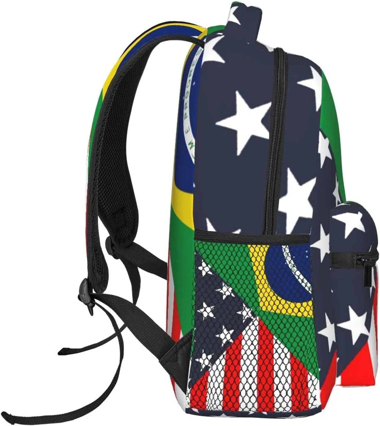 American Brazilian Flag Personalized Backpack Laptop Backpack Sports Travel Shoulder bag Light casual backpack