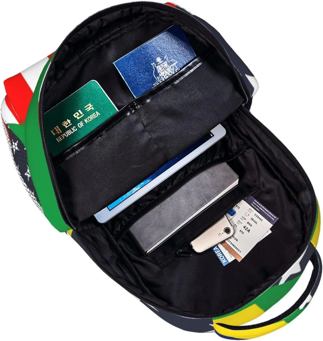 American Brazilian Flag Personalized Backpack Laptop Backpack Sports Travel Shoulder bag Light casual backpack