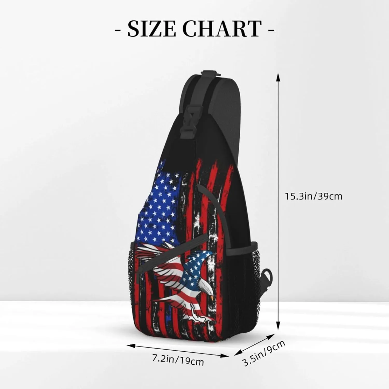American Flag Shoulder Bag American Sling Backpack Daypack Casual Backpack Hiking Bag America Backpack Bag