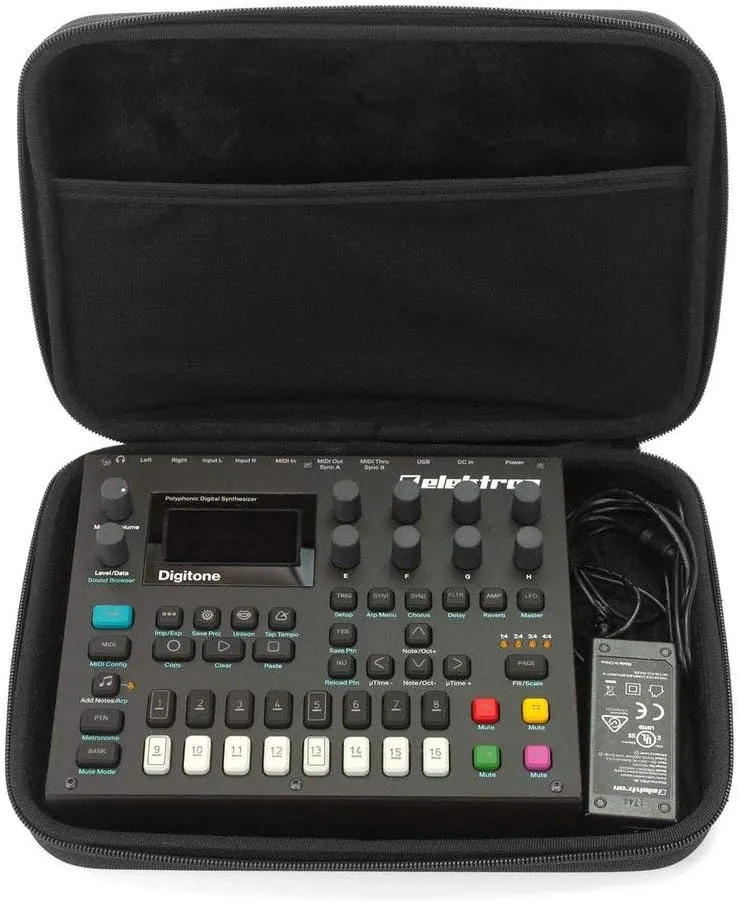 ANALOG CASES Elektron Digitakt/Syntakt/Digitone Case - Custom-Fitted Compact PULSE Hard Case for Travel