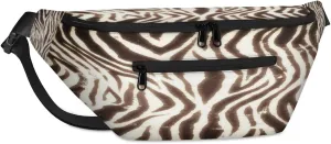 Animal Zebra Paint Crossbody Sling Bag for Women Men Crossbody Backpack with 4 Zipper Pockets Fanny Pack Shoulder Casual Daypack for Travel Running Hiking Cycling