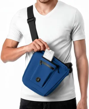 Anti Theft Crossbody Sling Bag Durable Cordura Fabric, Water-Resistant Zippers, Locking Cellphone Pocket, Key Fob Holder