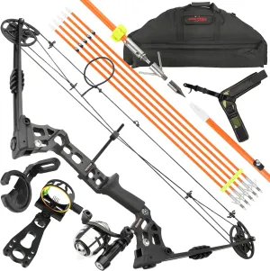 Archery Compound Bow Bowfishing Kit 20-70lbs Hunting Bow with Bowfishing Reel, Bow Fishing Arrows Right & Left Handed for Adult/Youth Bow Fishing Hunting Target Shooting