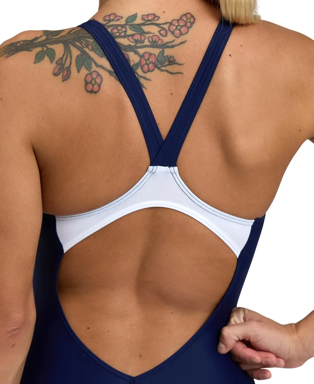 ARENA Feel Women's Threefold V Back Swimsuit Stretchy One Piece Stylish Bathing Suit