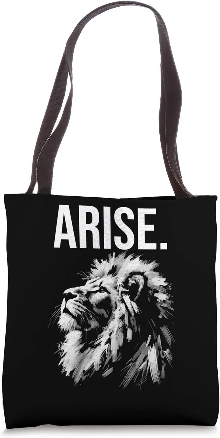 Arise, Lion - Gym, Hustle, Success, Motivational Tote Bag