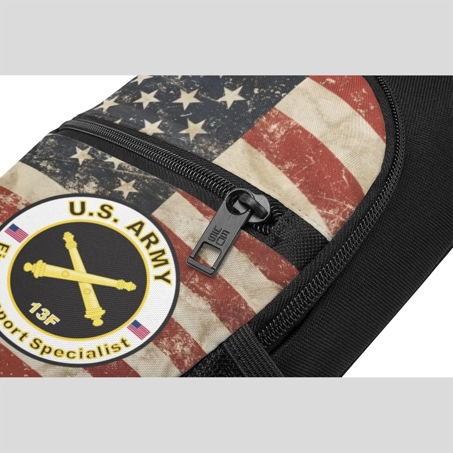 Army MOS 13F Fire Support Specialist Sling Bag Crossbody Backpack Shoulder Casual Daypack Bags for Men