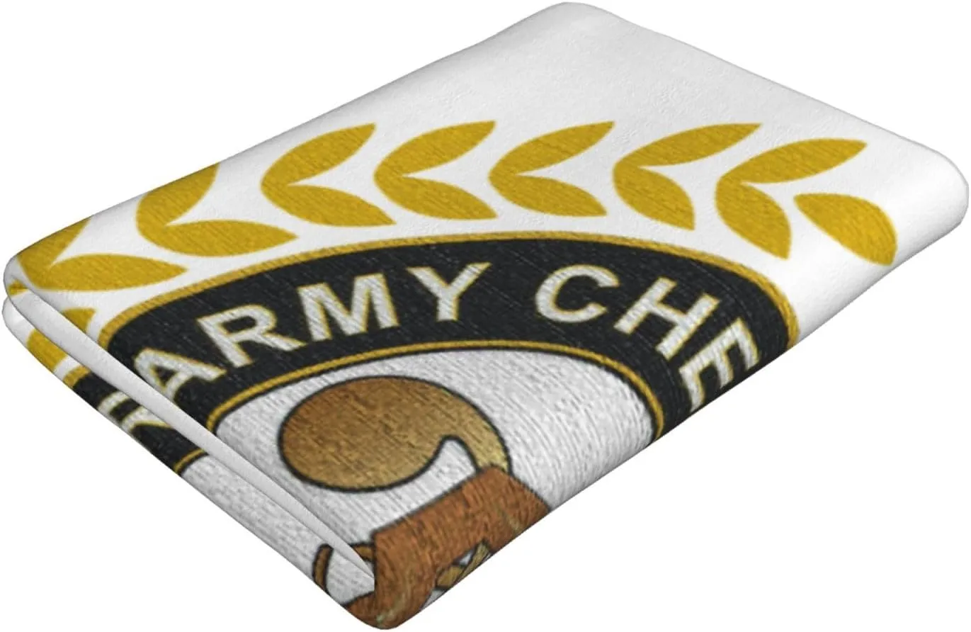 Army Veteran Chemical Corps Beach Towel 27.5x55 Inches - Ultra Soft Quick Dry Sand Towel, Lightweight Large Bath Towel for Pool, Summer, Travel