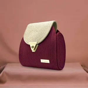 Artistic Sling Bag in Maroon