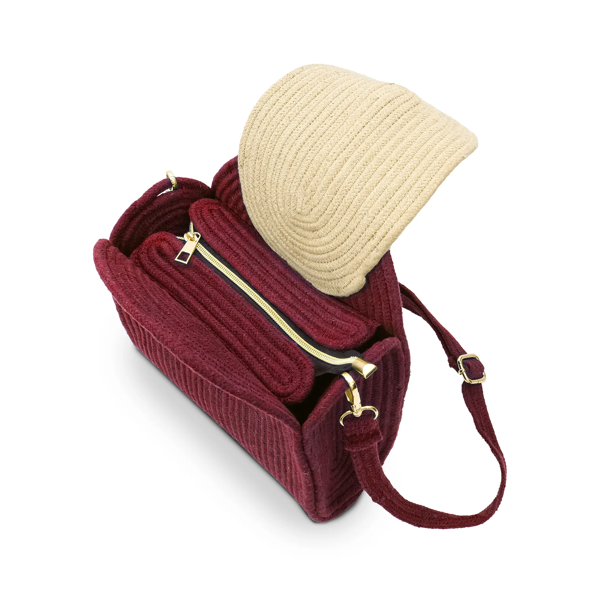 Artistic Sling Bag in Maroon