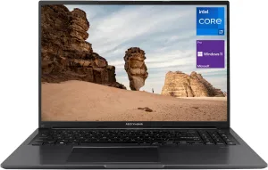 ASUS Vivobook 16 Business Laptop, 16" FHD  (1920 x 1200) Display, Intel Core i7-1255U, 16GB RAM, 1TB PCIe SSD, Wi-Fi, 720p Webcam, HDMI, Windows 11 Pro, Black