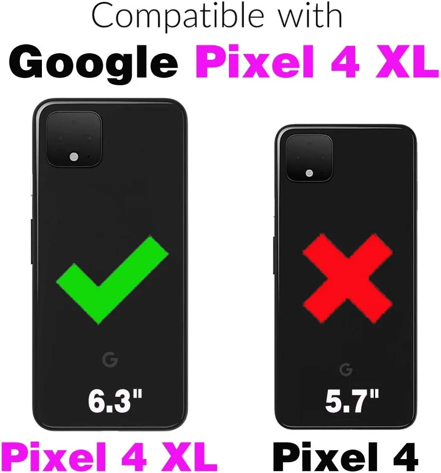 Asuwish Phone Case for Google Pixel 4 XL Zipper Wallet Magnetic Detachable Cell Cover with Tempered Glass Screen Protector Crossbody Lanyard Strap Flip Card Holder Pixle 4XL Pixel4XL 4LX LX Women Red
