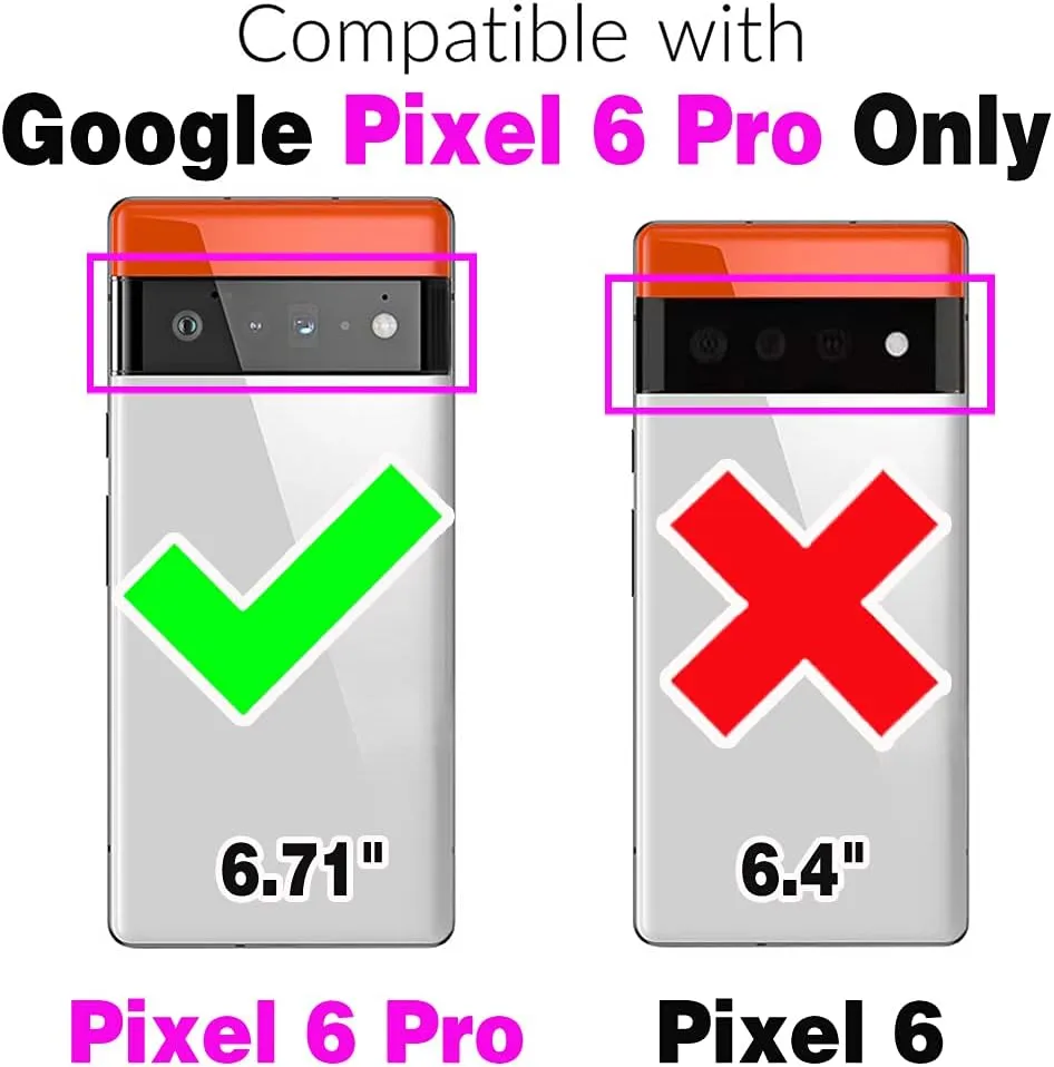 Asuwish Phone Case for Google Pixel 6 Pro Zipper Wallet Detachable Cell Cover with Tempered Glass Screen Protector Crossbody Strap Flip Card Holder Slot Pixel6Pro Pixel6 XL 6XL Pixle 6Pro 5G Women Red