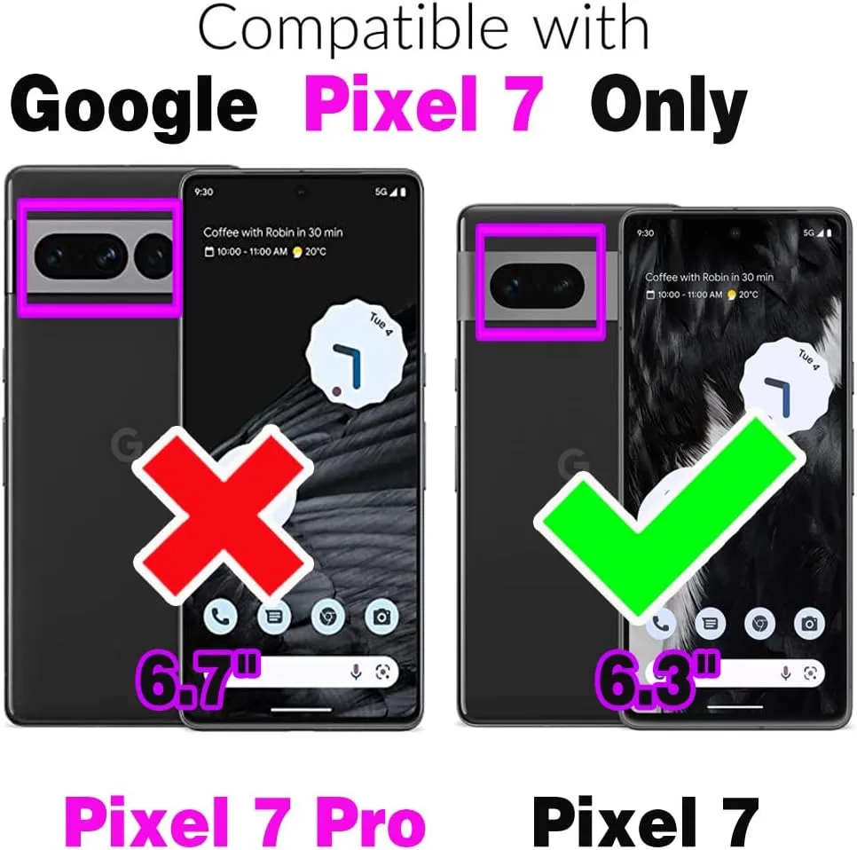 Asuwish Phone Case for Google Pixel 7 5G Zipper Wallet Detachable Cell Cover with Tempered Glass Screen Protector Crossbody Strap Glitter Flip Card Holder Slot Pixel7 Pixle Seven 6.3 Women Girls White