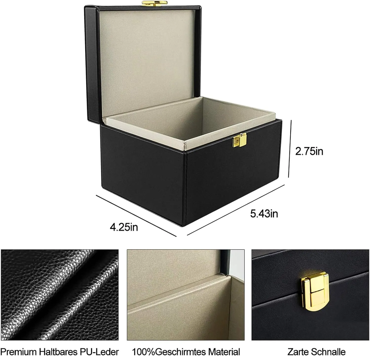 AtfArt Single Lock Faraday Box for Car Keys and Faraday Bags for Car Key Fob Protector RFID Key & Carbon Fiber Signal Blocker Pouch for Car Key Theft Prevention(Single Lock Box Car Key Case)