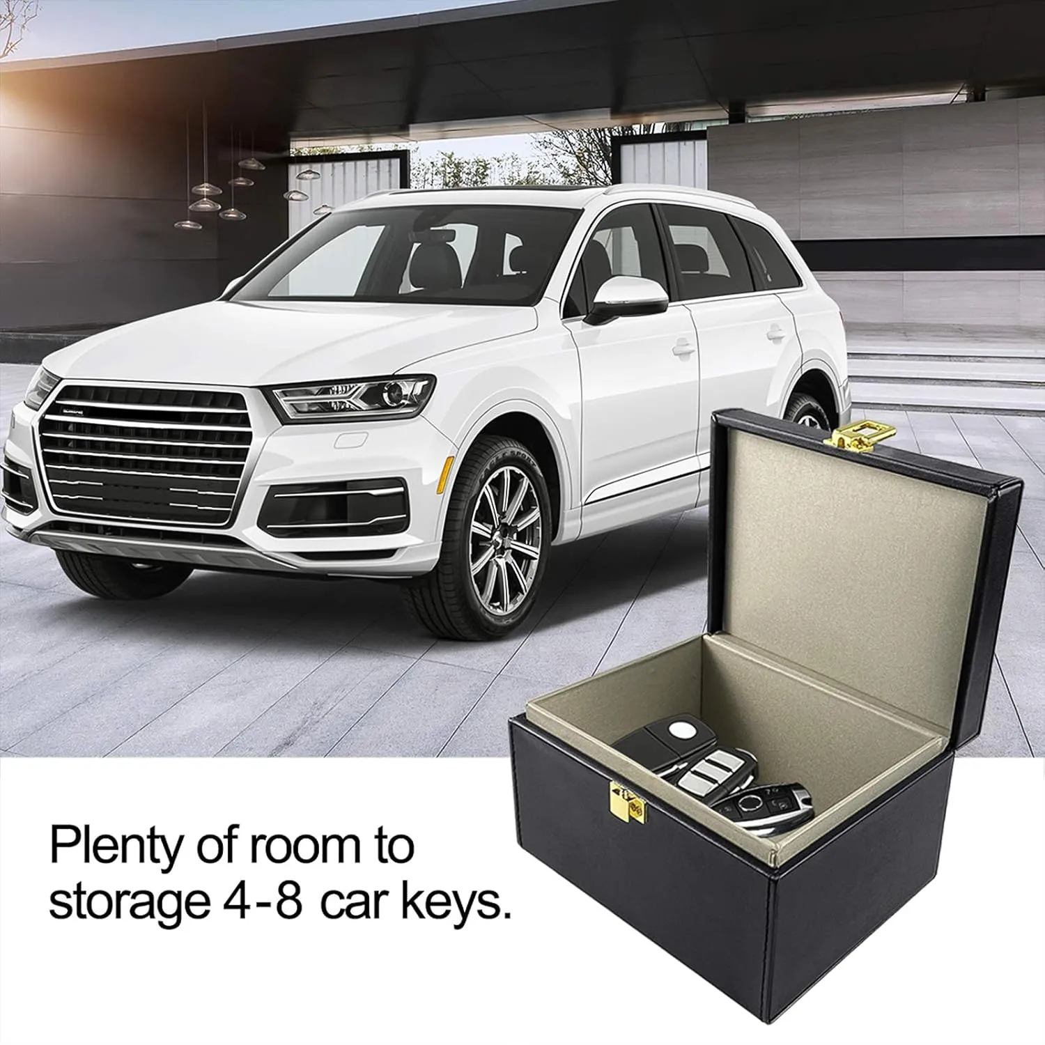 AtfArt Single Lock Faraday Box for Car Keys and Faraday Bags for Car Key Fob Protector RFID Key & Carbon Fiber Signal Blocker Pouch for Car Key Theft Prevention(Single Lock Box Car Key Case)
