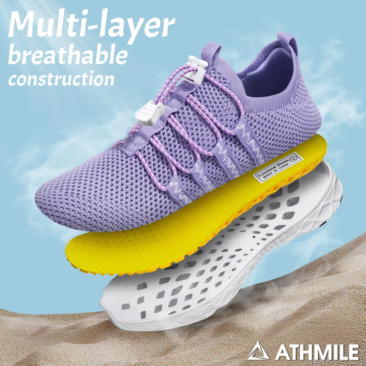 ATHMILE Barefoot Shoes Women Men Water Shoes Hiking Swim River Adult Lake Pool Grounding Beach Camping Accessories Cruise Ship Essentials Vacation Must Haves Surfing Kayaking Sport Walking