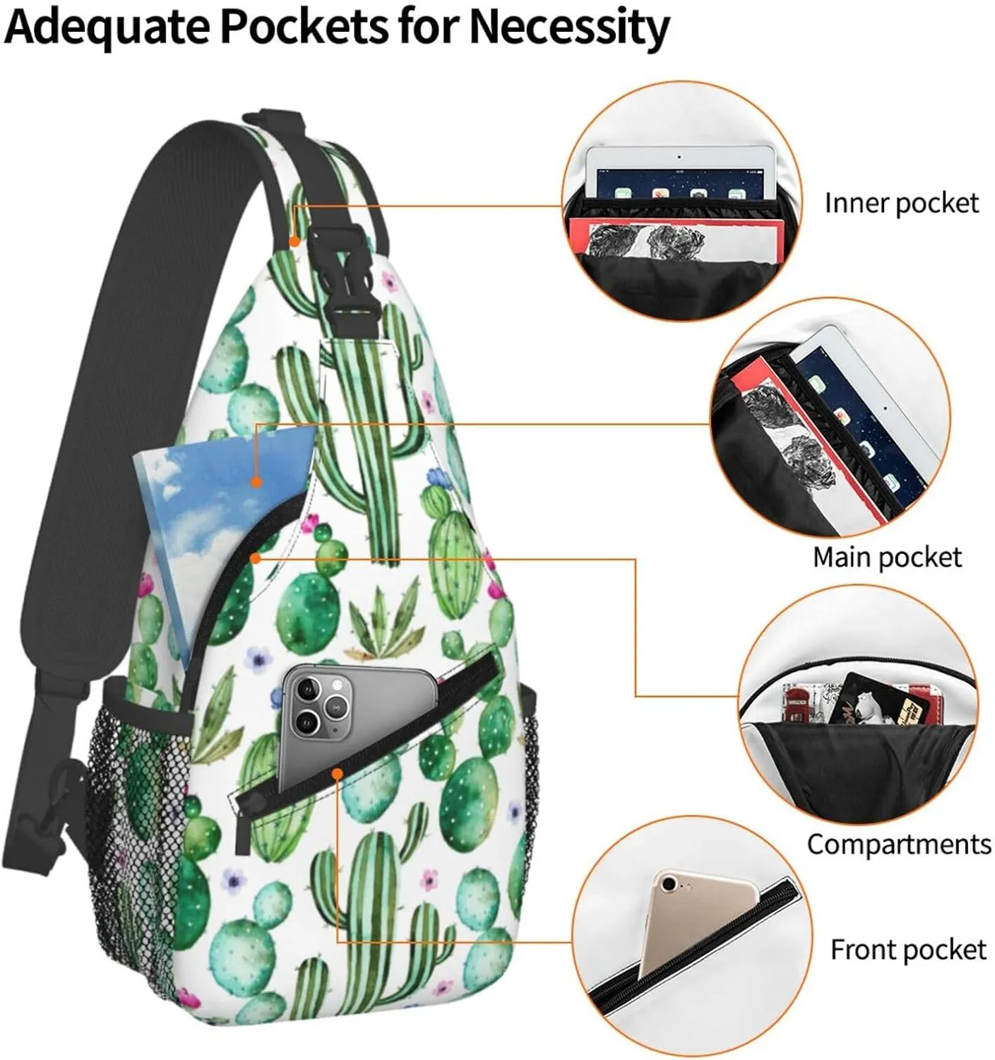 Autism Awareness Mom Crossbody Bag Adjustable Sling Bag Casual Chest Bags Travel Shoulder Backpack