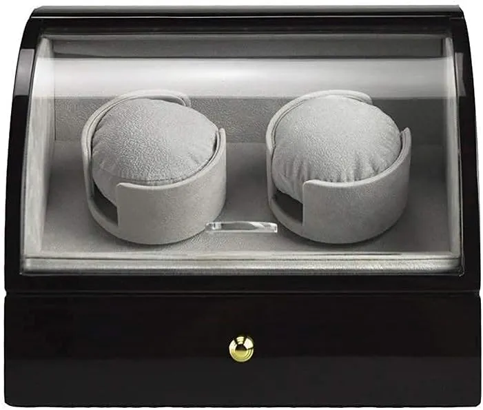 Automatic Watch Winder,Double Watch Winder, Wood Shell Piano Paint Exterior Led Touch Screen, Quite Motors, 5 Rotation Modes Watches Watch Winder Beautiful Home,A