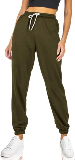 AUTOMET Women's Cinch Bottom Sweatpants Athletic Joggers Lounge Pants with Pockets