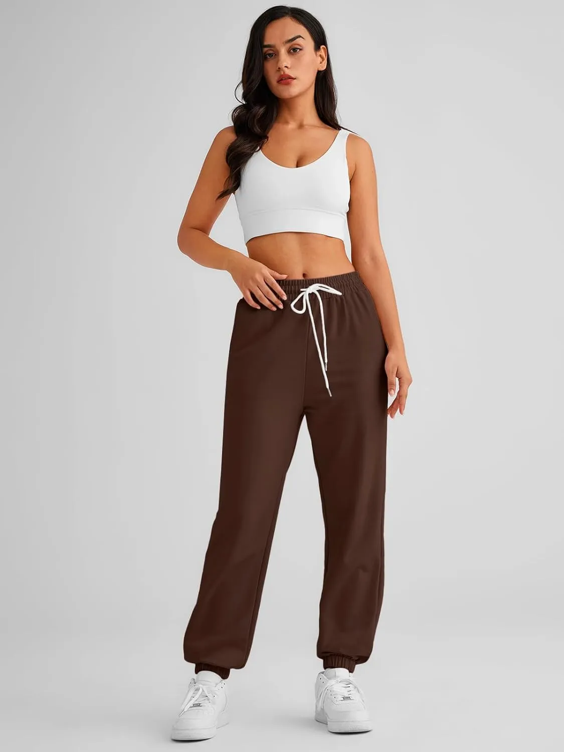 AUTOMET Women's Cinch Bottom Sweatpants Athletic Joggers Lounge Pants with Pockets