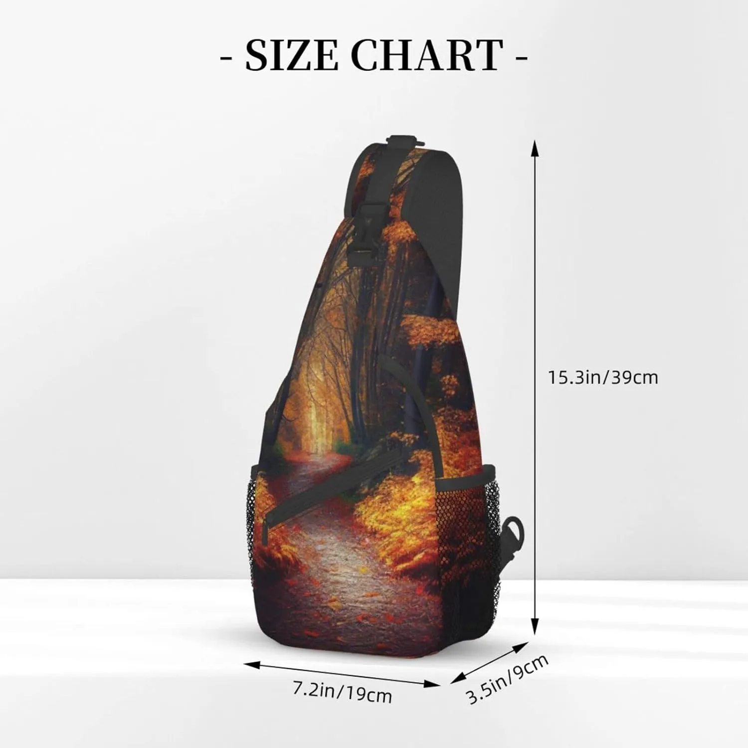 Autumn Forest Trees Outdoor Cross-body Shoulder Bag, Unisex Backpack For Women Men Young Hiking Travel