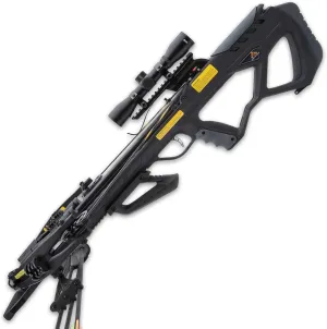 Avalanche Guillotine Crossbow - Composite Stock, Fiberglass Limbs, Aluminum Barrel, 370 FPS, Safety Trigger - Length 35”