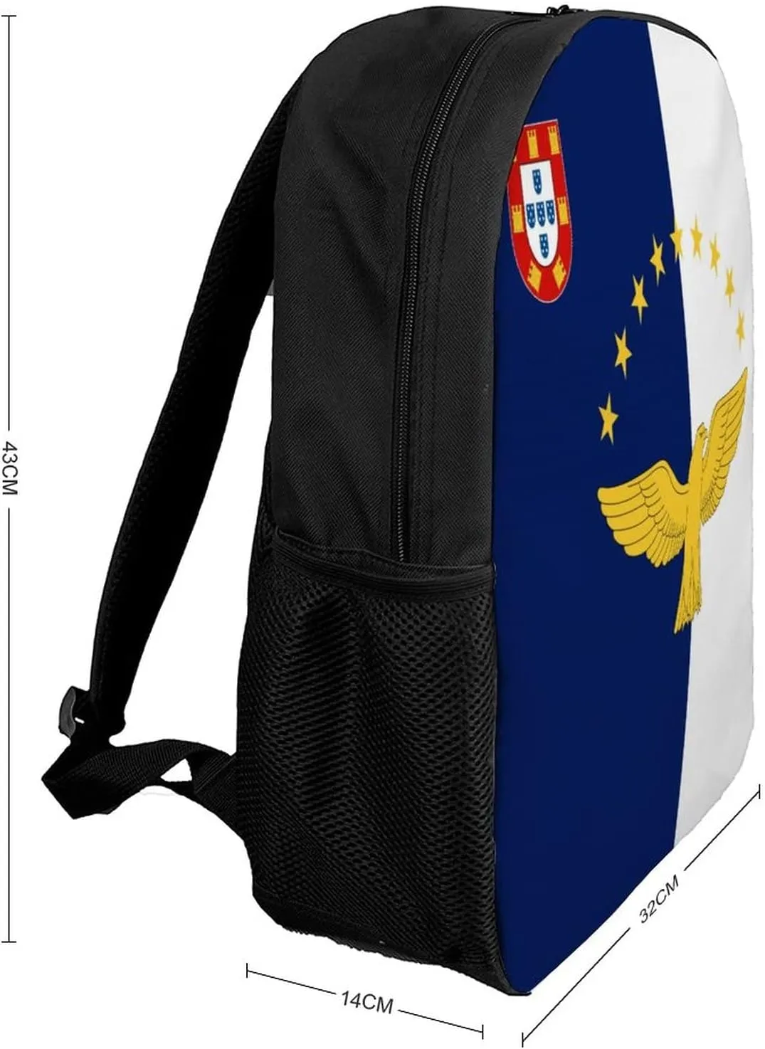 Azores Flag Backpack with Adjustable Straps, Suitable for Travel Picnics Activities