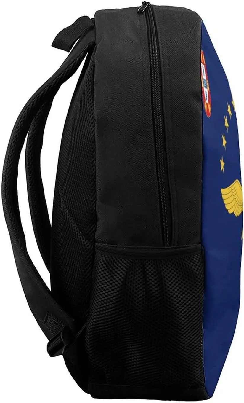 Azores Flag Backpack with Adjustable Straps, Suitable for Travel Picnics Activities