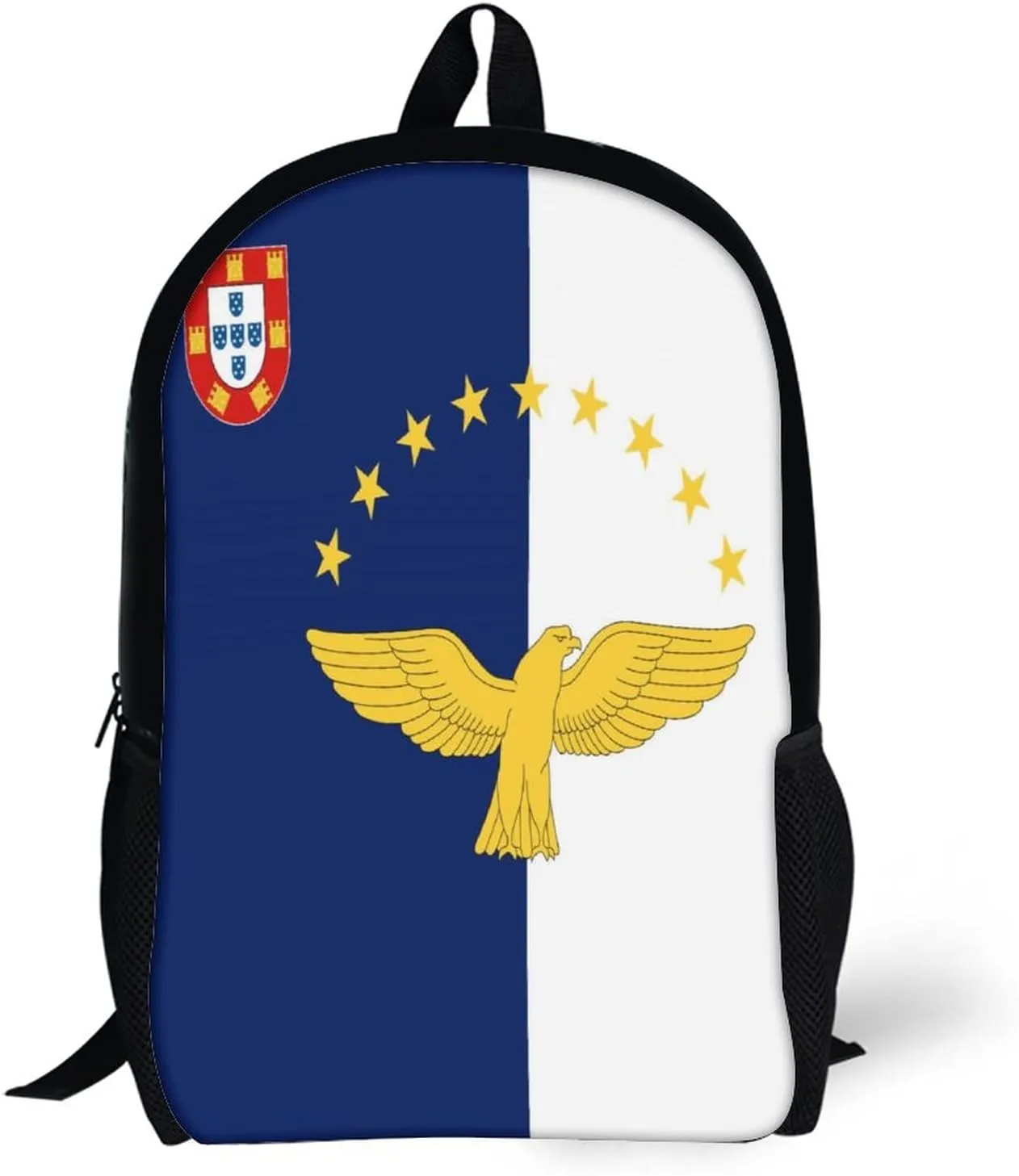 Azores Flag Backpack with Adjustable Straps, Suitable for Travel Picnics Activities