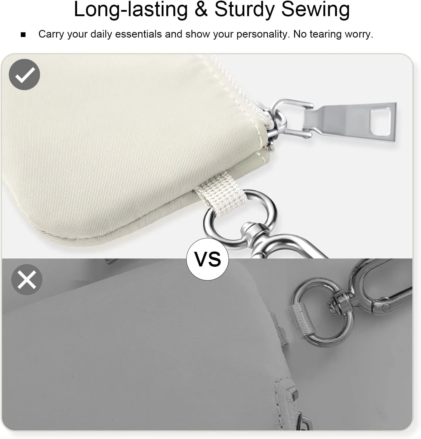 Babysun Mini Zip Around Dual Pouch Wristlet With 2 Straps Wristlet Keychain Wallet for Women Coin Purse Small Cute for Teen Girl