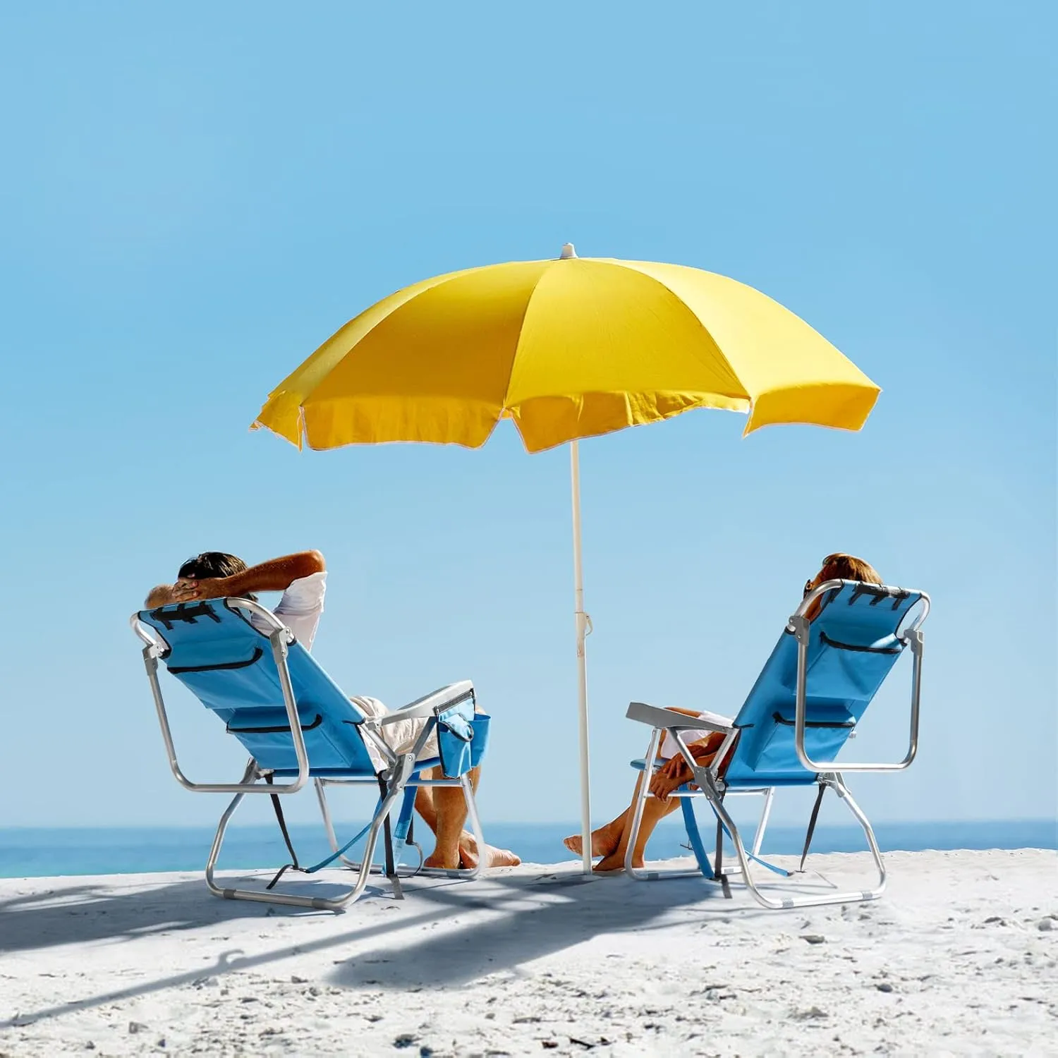 Backpack Beach Chairs,5-Position Folding Beach Chair with Cup Holder & Headrest,Portable Camping Chairs,Outdoor Reclining Chairs for Backyard Travel Sunbathing Travelling (Blue A)