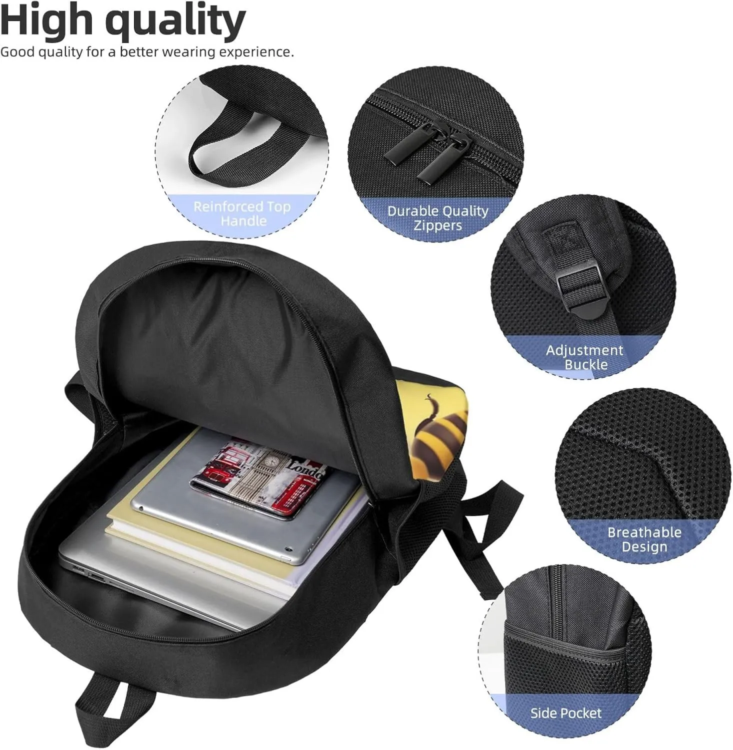 Backpack for Women Men Lightweight Casual Travel Daypack Flying Animals Laptop Backpack Cute Work Bag