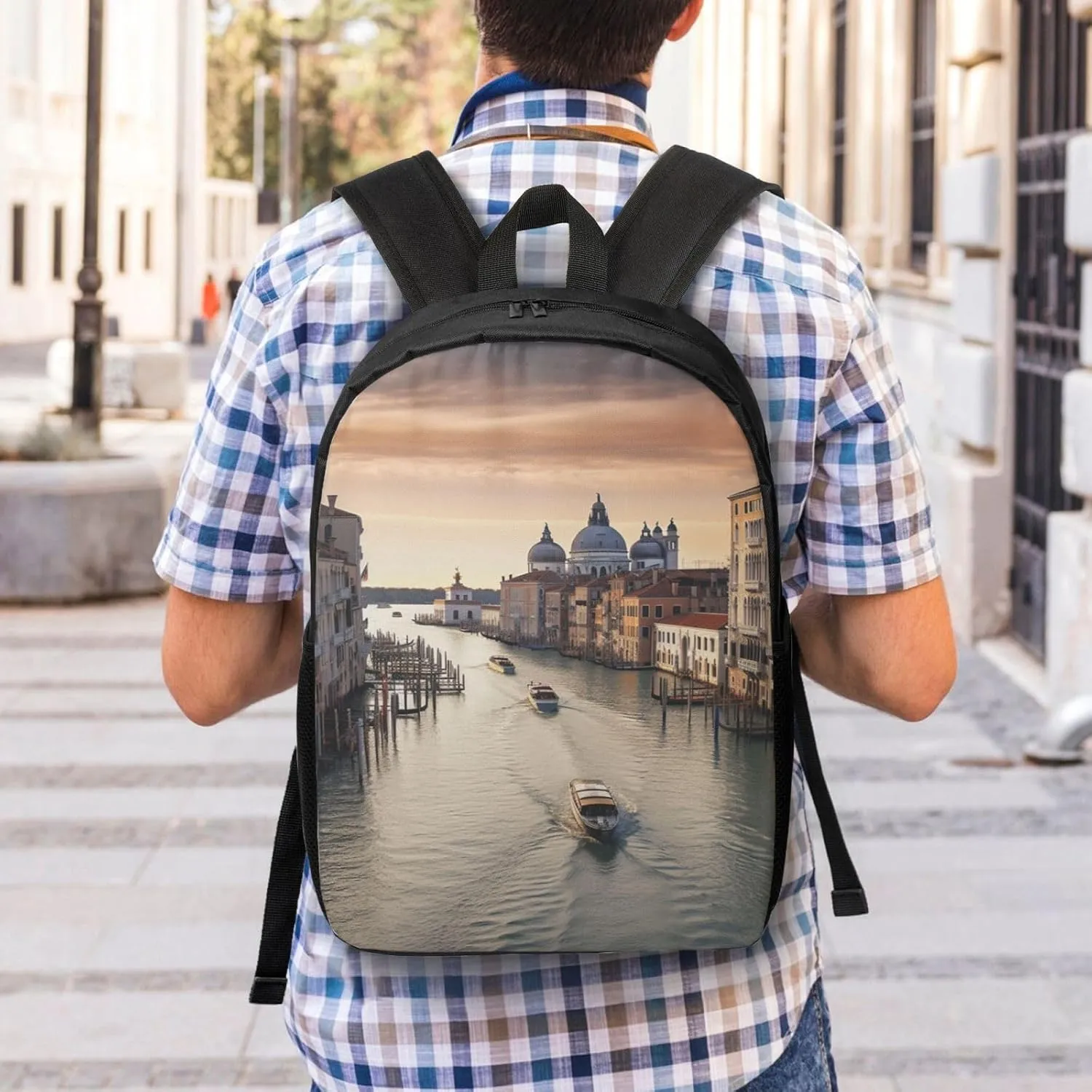 Backpack Grand Canal Travel Casual Laptop Backpack 17 inch Waterproof Hiking Daypack for Men Women